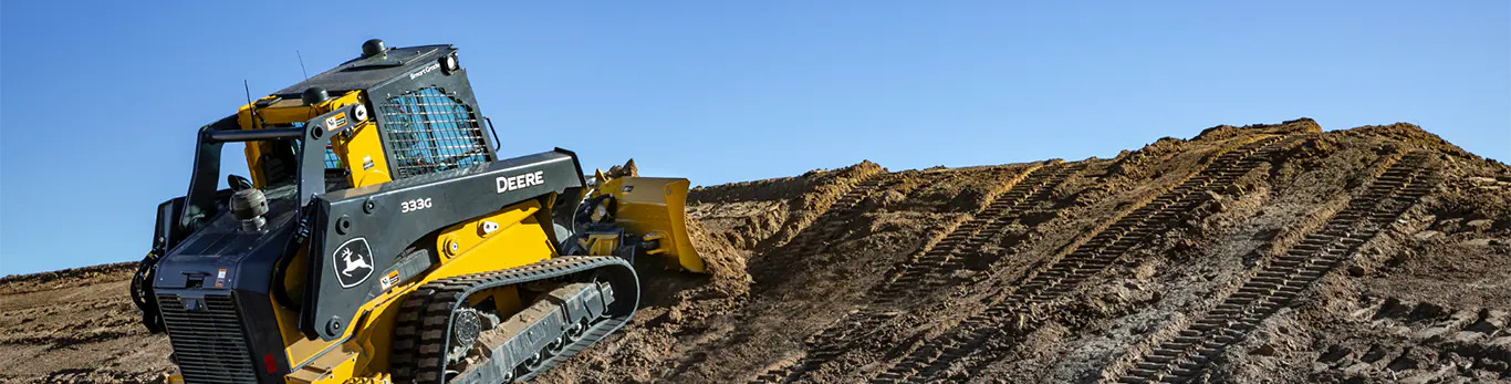 Futuristic holographic excavator on worksite