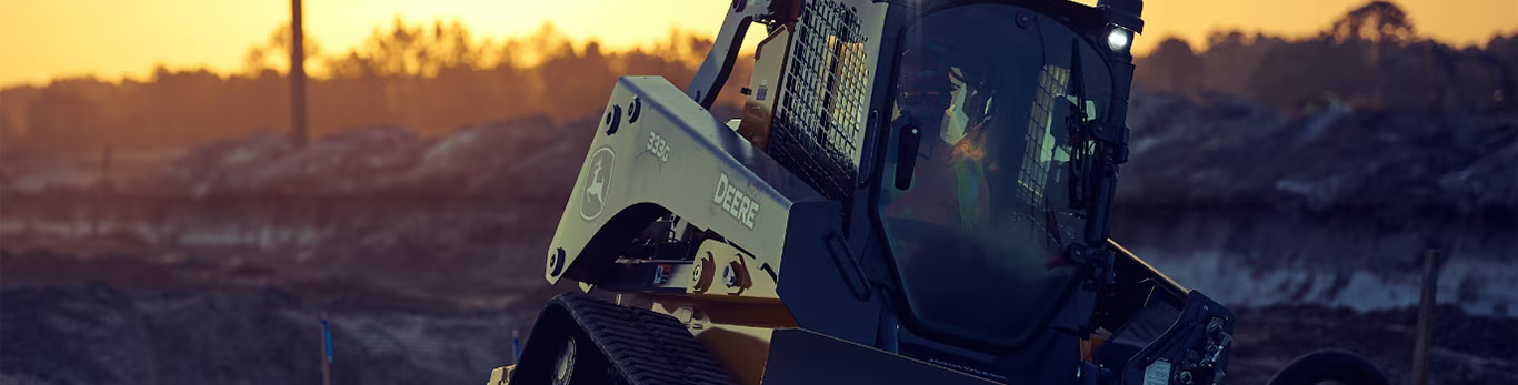 Futuristic holographic excavator on worksite